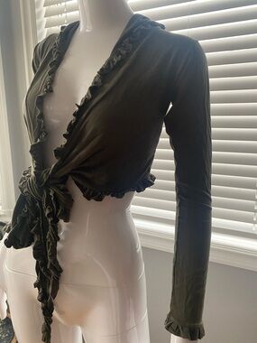 Saticreations lettuce edge wrap cardigan